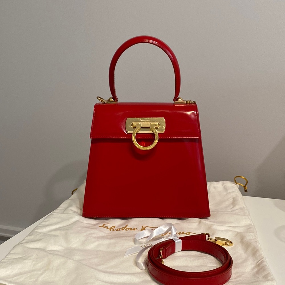Ferragamo Iconic Top Handle (S), Ferragamo's Creation" Museum Bag